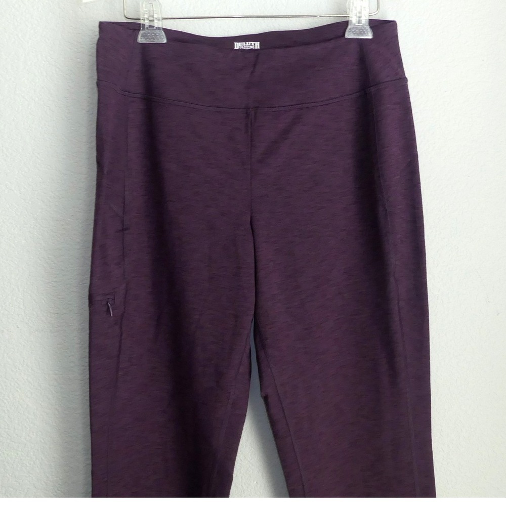 Duluth Trading Noga Straight Leg Pants Purple Heather M 33 Pull On Athleisure - Picture 2 of 5